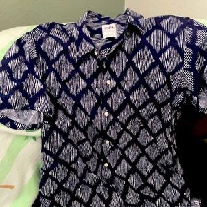 Zara men’s short sleeve button up